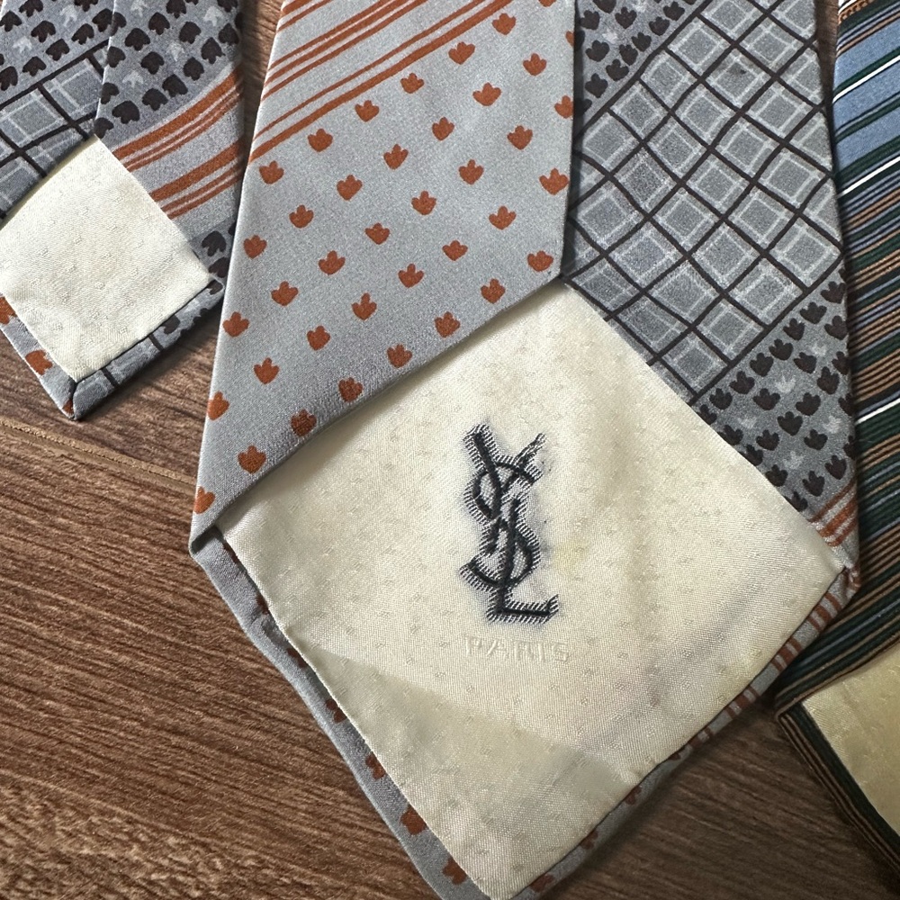 Yves Saint Laurent Vintage Silk Ties – Set of 2 – Made in Italy - Picture 7 of 8